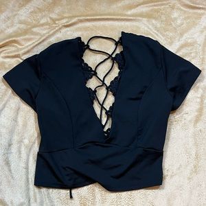 Sexy Lace-up Crop Top